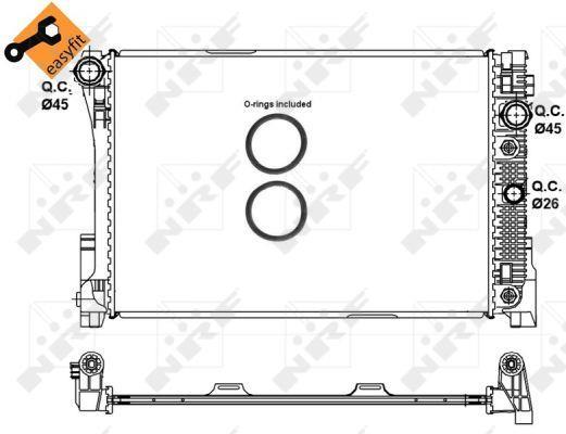 Radiador, refrigeración del motor NRF B.V. ref. 58335
