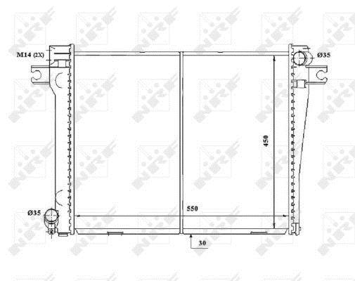 Radiateur moteur (Radiateur de refroidissement) NRF B.V. 58338