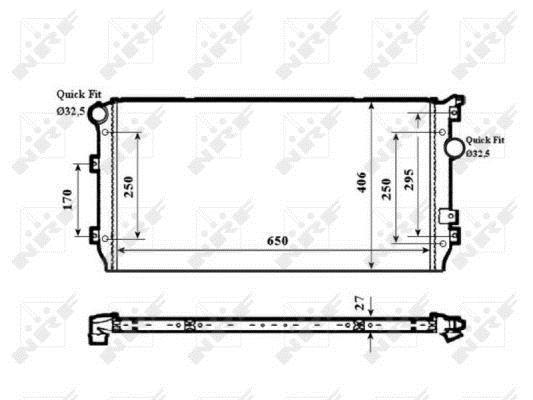 Radiateur moteur (Radiateur de refroidissement) NRF B.V. 58339