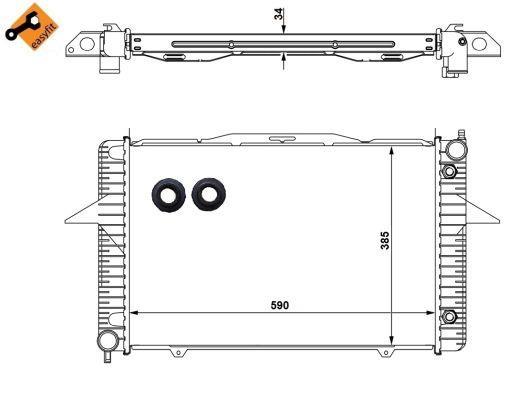 Radiador, refrigeración del motor NRF B.V. ref. 58343