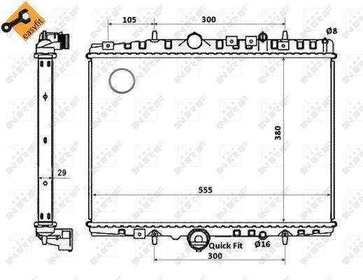 Radiateur moteur (Radiateur de refroidissement) NRF B.V. 58347