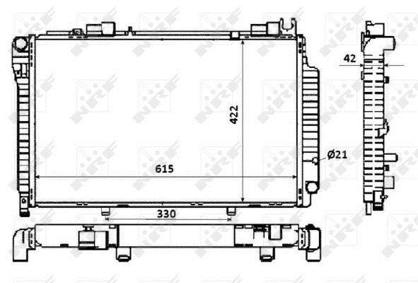 Radiador motor NRF B.V. 58350