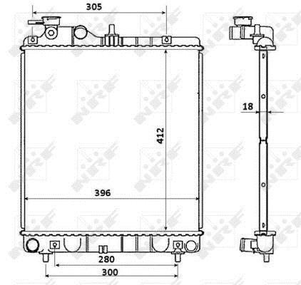Radiador motor NRF B.V. ref. 58354