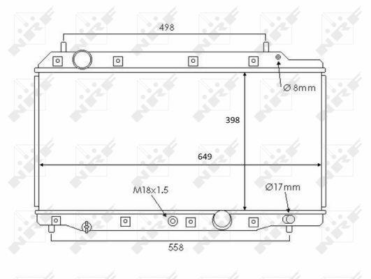 Radiateur moteur (Radiateur de refroidissement) NRF B.V. 58383