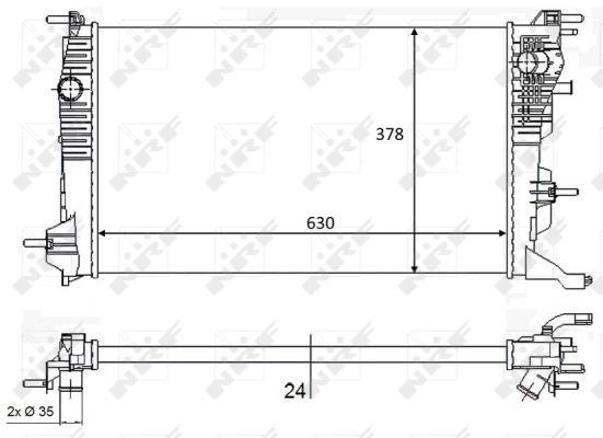 Radiateur moteur (Radiateur de refroidissement) NRF B.V. 58388
