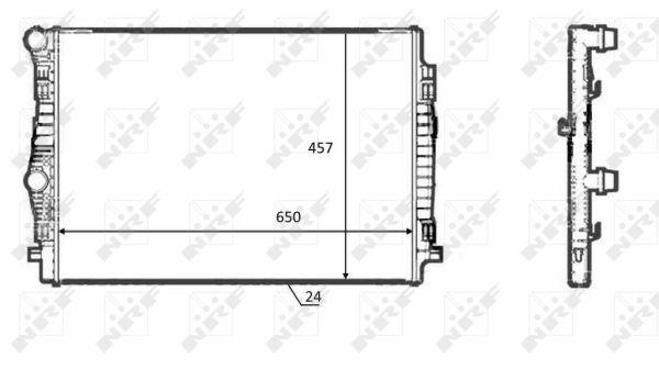 Radiateur moteur (Radiateur de refroidissement) NRF B.V. 58392