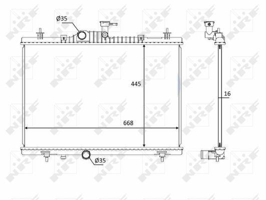 Radiateur moteur (Radiateur de refroidissement) NRF B.V. 58394