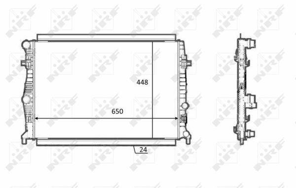 Radiateur moteur (Radiateur de refroidissement) NRF B.V. 58398