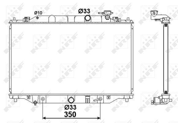 Radiador, refrigeración del motor NRF B.V. ref. 58417