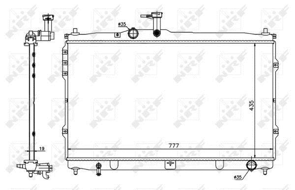 Radiateur moteur (Radiateur de refroidissement) NRF B.V. 58419