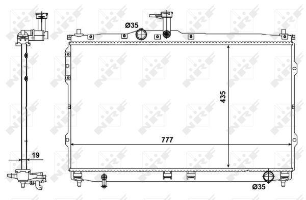 Radiateur moteur (Radiateur de refroidissement) NRF B.V. 58420
