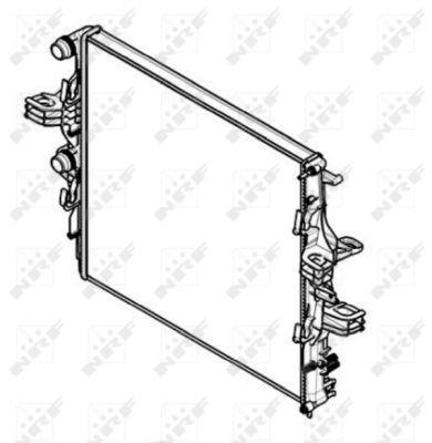 Radiador, refrigeración del motor NRF B.V. ref. 58431