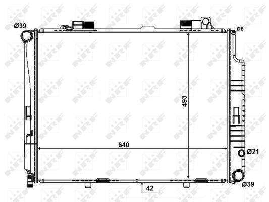 Radiateur moteur (Radiateur de refroidissement) NRF B.V. 58434