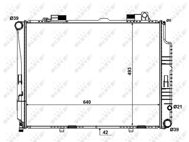 Radiateur moteur (Radiateur de refroidissement) NRF B.V. 58434
