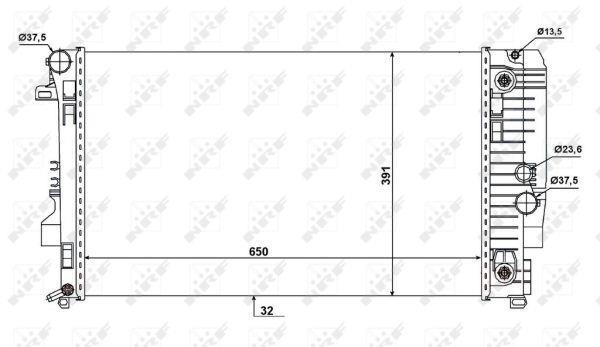 Radiador motor NRF B.V. 58440
