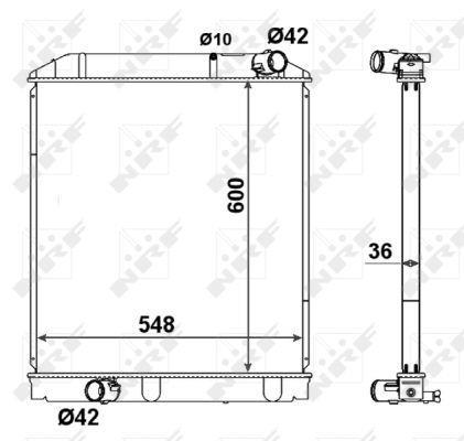 Radiateur moteur (Radiateur de refroidissement) NRF B.V. 58442