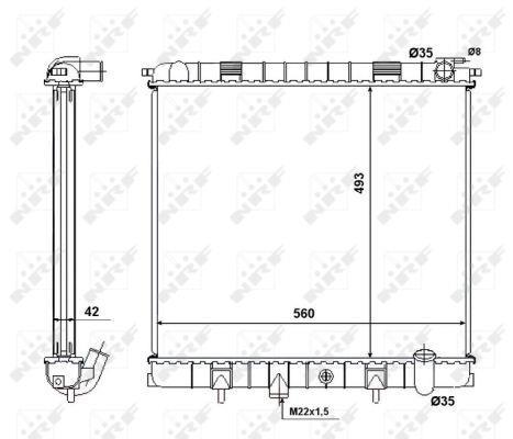 Radiateur moteur (Radiateur de refroidissement) NRF B.V. 58445