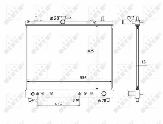Radiador, refrigeración del motor NRF B.V. ref. 58446