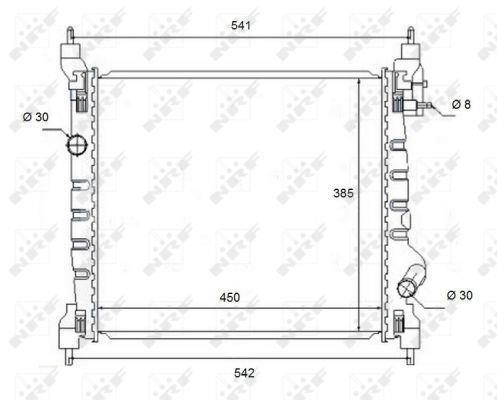 Radiateur moteur (Radiateur de refroidissement) NRF B.V. 58454
