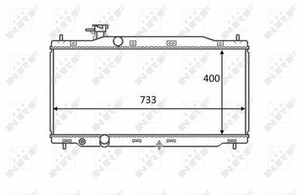 Radiador, refrigeración del motor NRF B.V. ref. 58458
