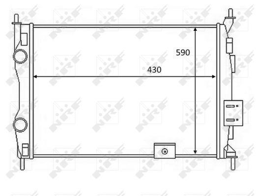 Radiateur moteur (Radiateur de refroidissement) NRF B.V. ref. 58459