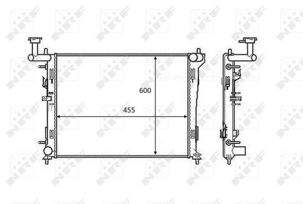 Radiador, refrigeración del motor NRF B.V. ref. 58462