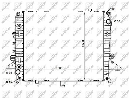 Radiateur moteur (Radiateur de refroidissement) NRF B.V. 58463