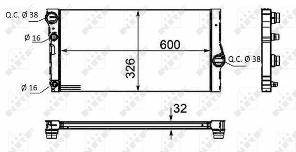 Radiateur moteur (Radiateur de refroidissement) NRF B.V. 58466