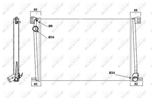 Radiador motor NRF B.V. ref. 58472A