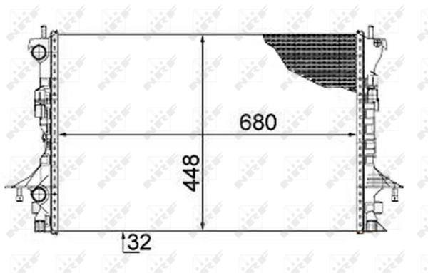Radiateur moteur (Radiateur de refroidissement) NRF B.V. 58479