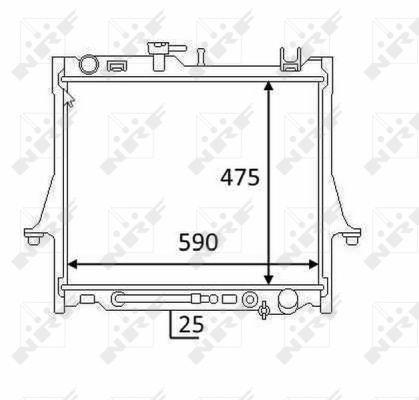 Radiador, refrigeración del motor NRF B.V. ref. 58480