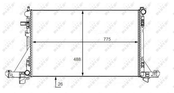 Radiateur moteur (Radiateur de refroidissement) NRF B.V. 58481