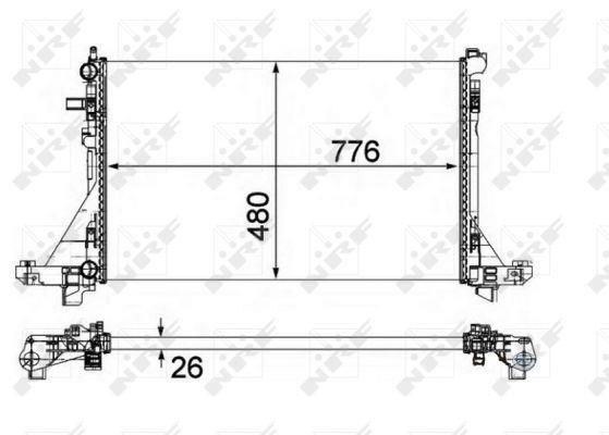 Radiador motor NRF B.V. 58482