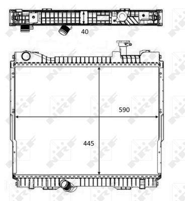Radiador, refrigeración del motor NRF B.V. ref. 58484
