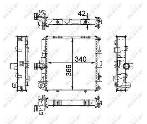 Radiador, refrigeración del motor NRF B.V. ref. 58486