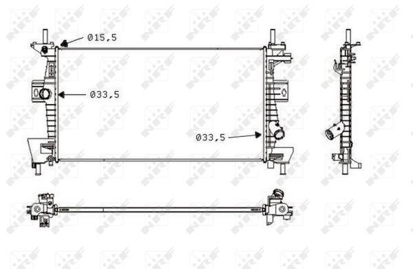 Radiateur moteur (Radiateur de refroidissement) NRF B.V. 58487