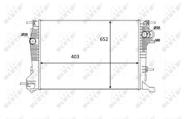 Radiateur moteur (Radiateur de refroidissement) NRF B.V. 58488