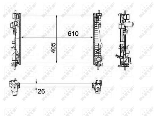 Radiador motor NRF B.V. 58492