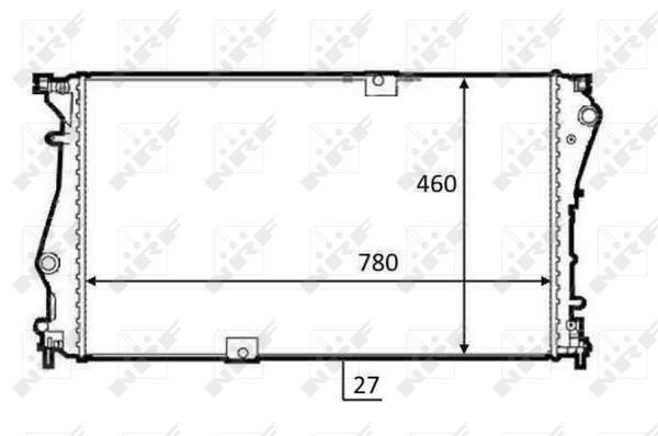 Radiateur moteur (Radiateur de refroidissement) NRF B.V. 58498