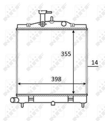 Radiateur moteur (Radiateur de refroidissement) NRF B.V. 58528