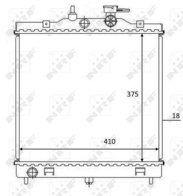 Radiador, refrigeración del motor NRF B.V. ref. 58532