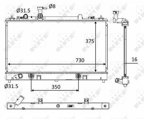 Radiateur moteur (Radiateur de refroidissement) NRF B.V. 58560