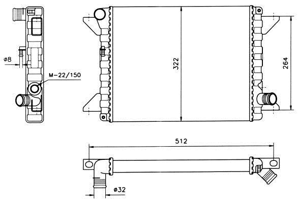 Radiateur moteur (Radiateur de refroidissement) NRF B.V. 58565