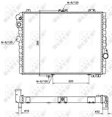 Radiador, refrigeración del motor NRF B.V. ref. 58579