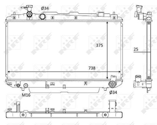 Radiateur moteur (Radiateur de refroidissement) NRF B.V. 58645