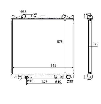 Radiateur moteur (Radiateur de refroidissement) NRF B.V. 58647