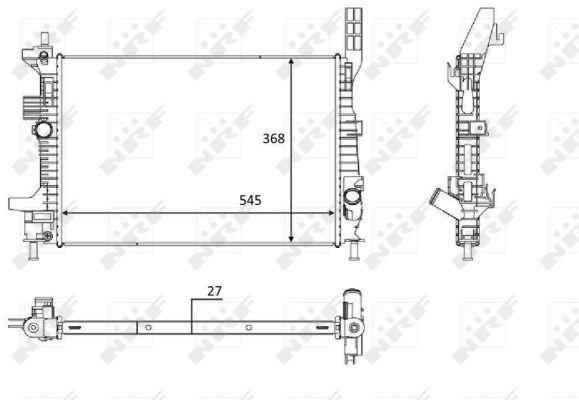 Radiateur moteur (Radiateur de refroidissement) NRF B.V. 58650