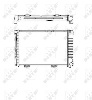 Radiador, refrigeración del motor NRF B.V. ref. 58719