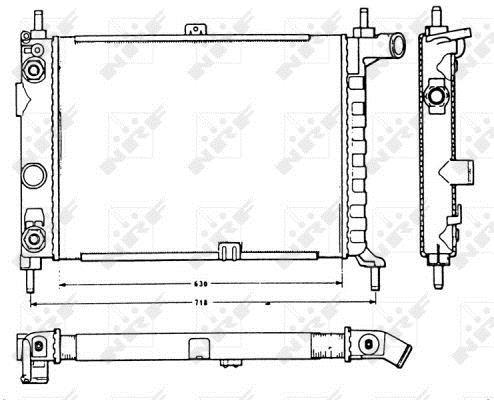 Radiador, refrigeración del motor NRF B.V. ref. 58721