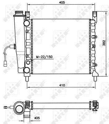 Radiador, refrigeración del motor NRF B.V. ref. 58731
